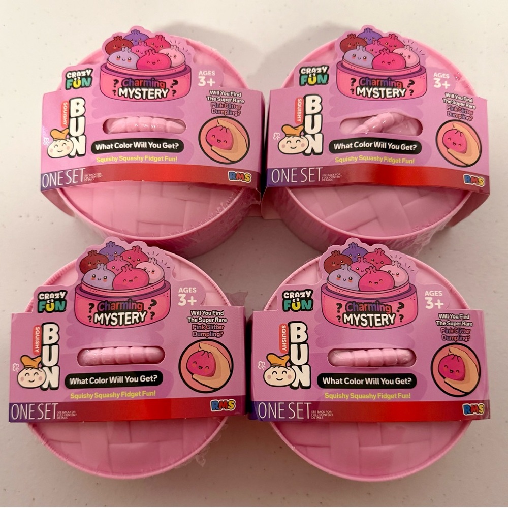 VIRAL NEW 4 pink Mystery 4 Inch
Squishy Bun Dumpling Valentines
Day Edition 2026